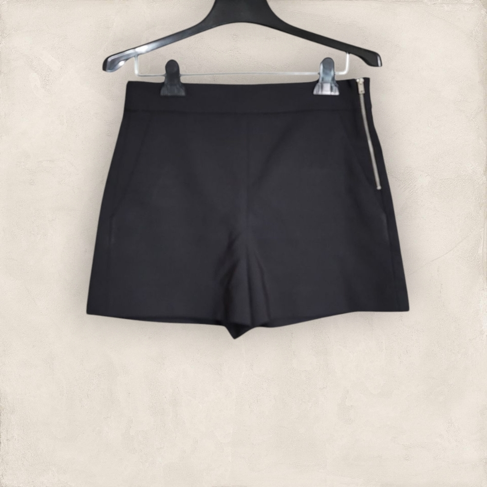 Zara Chic Black High Waist Shorts